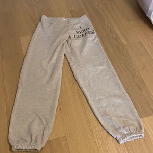 Wildfox “I need coffee” sweatpants, size XS